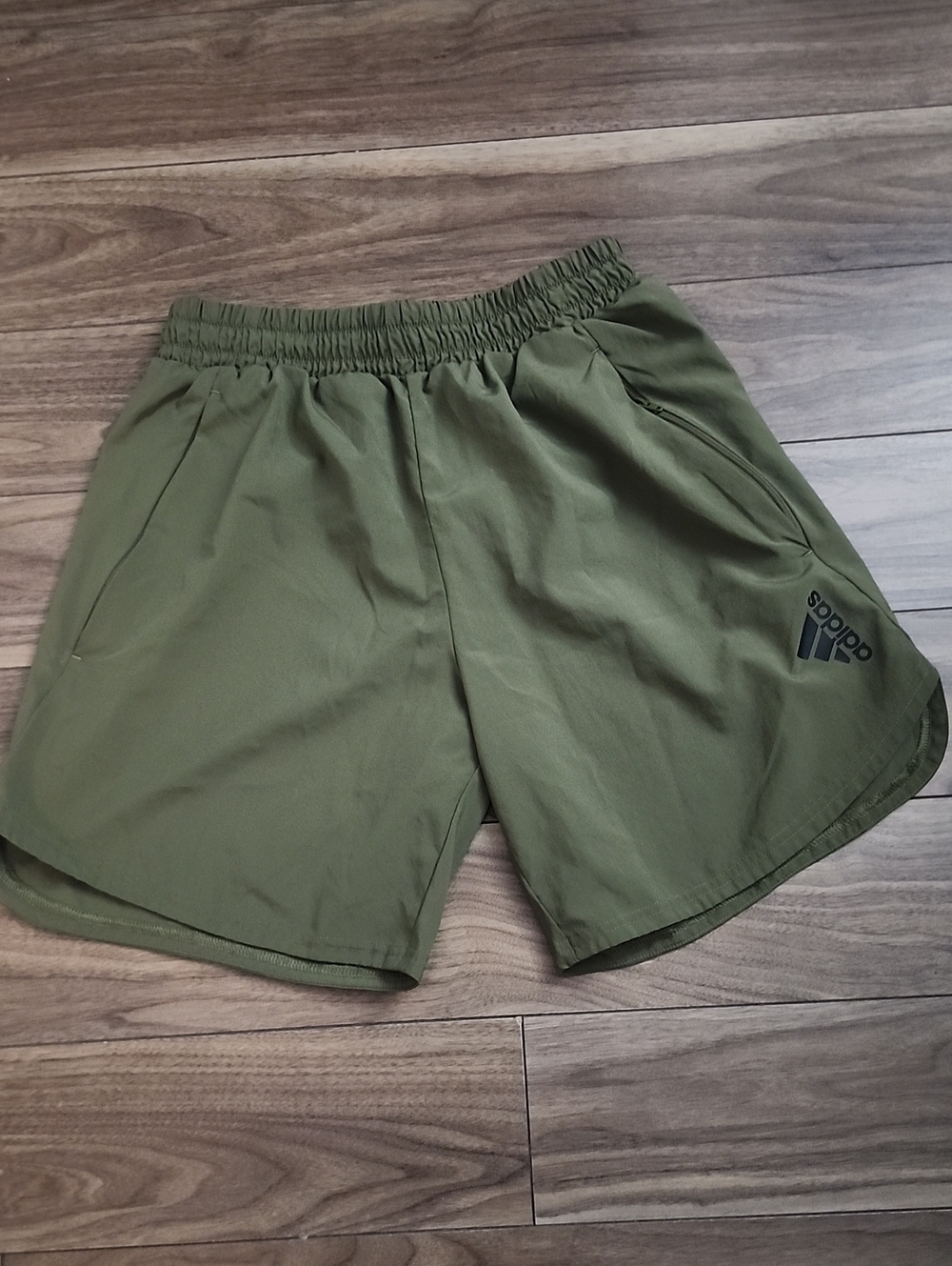 2/$10🔥Boys Adidas Khaki Green Performance Shorts
